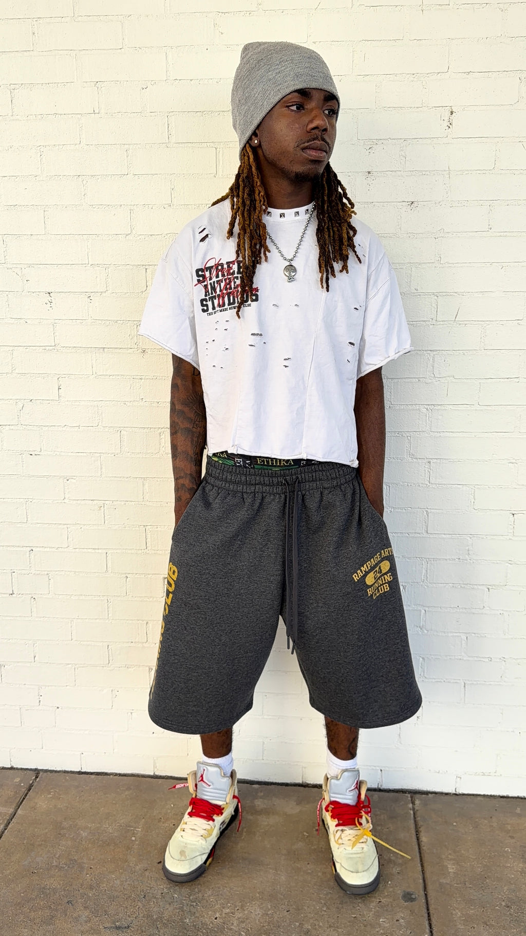 Yellow 3/4 Running Club Shorts