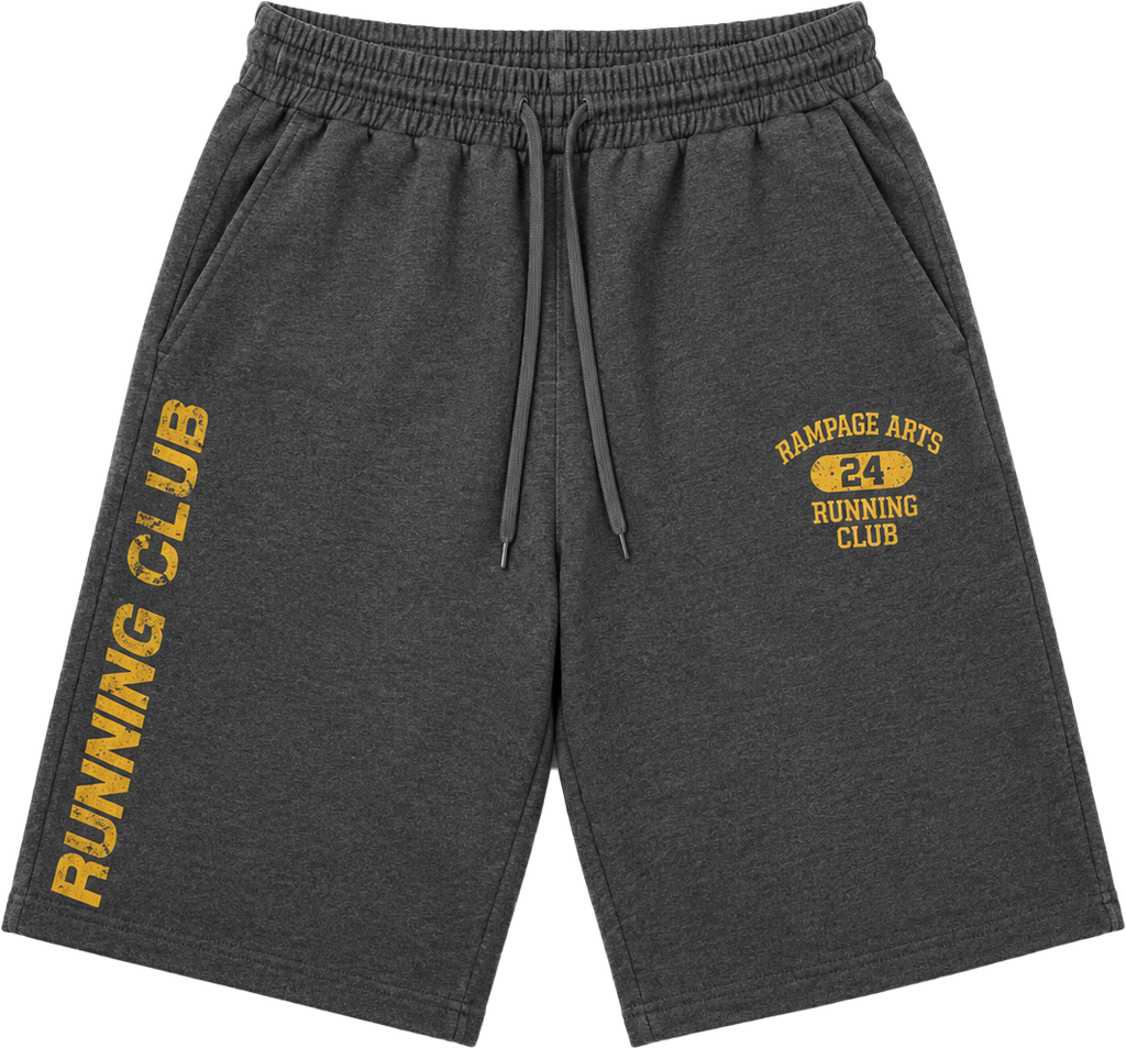 Yellow 3/4 Running Club Shorts