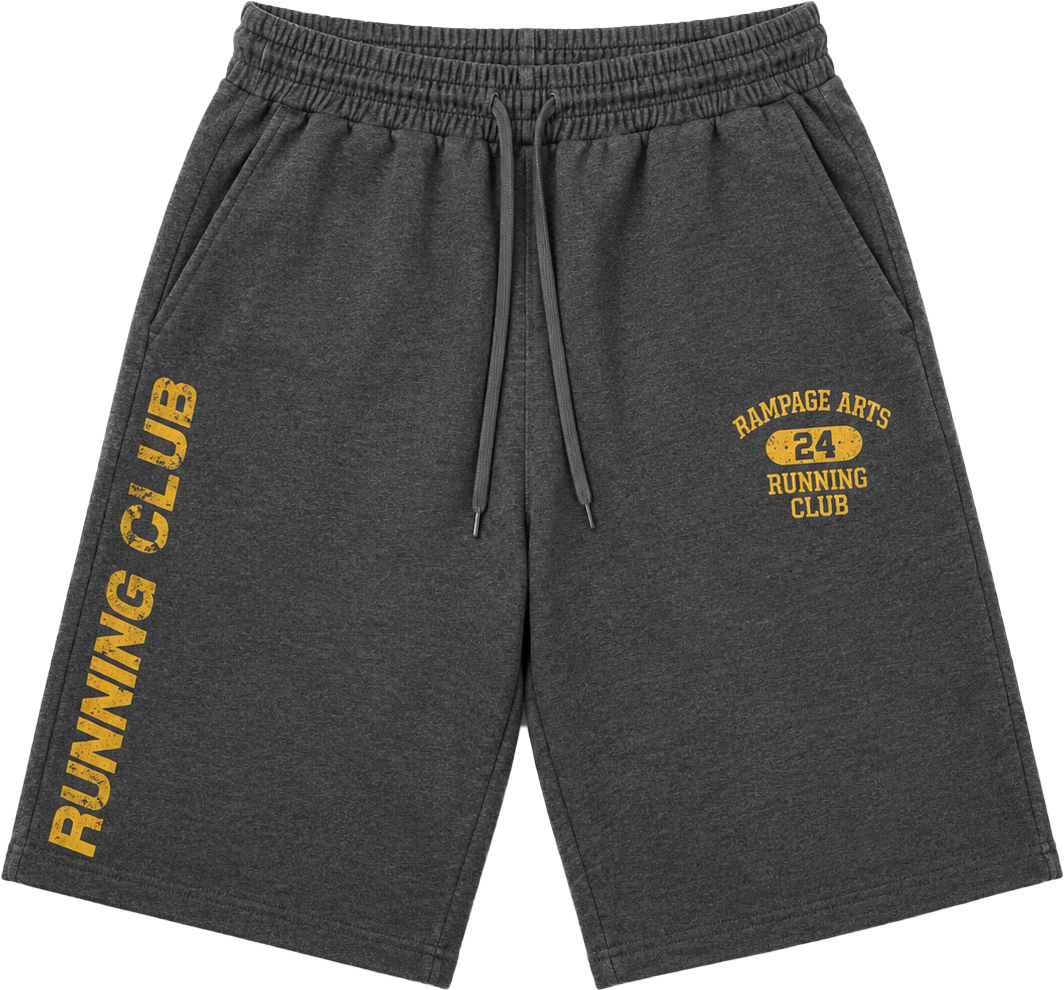 Yellow 3/4 Running Club Shorts