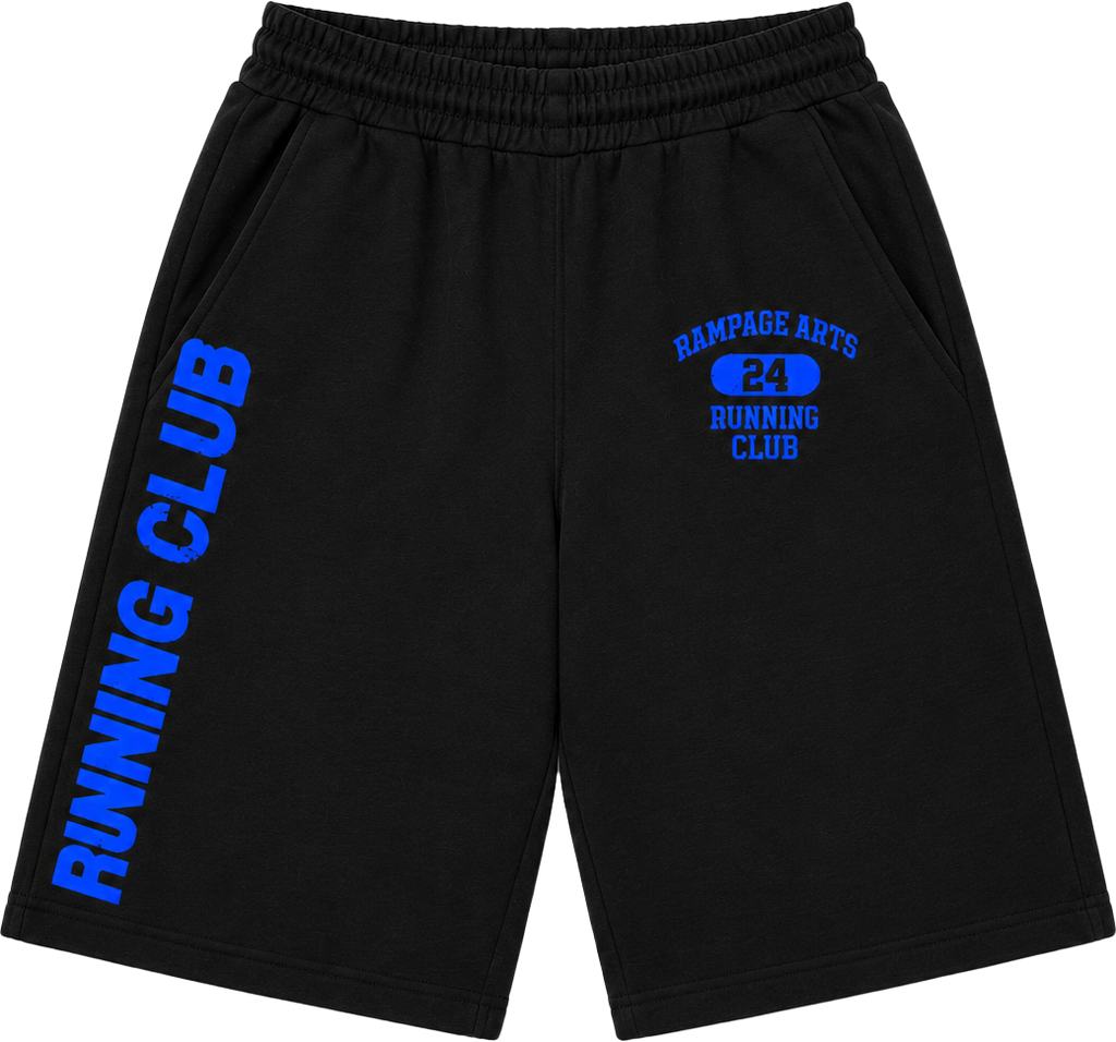 Blue 3/4 Running Club Shorts