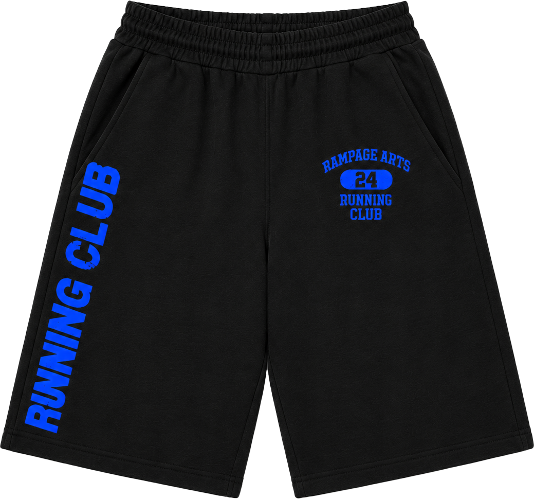 Blue 3/4 Running Club Shorts